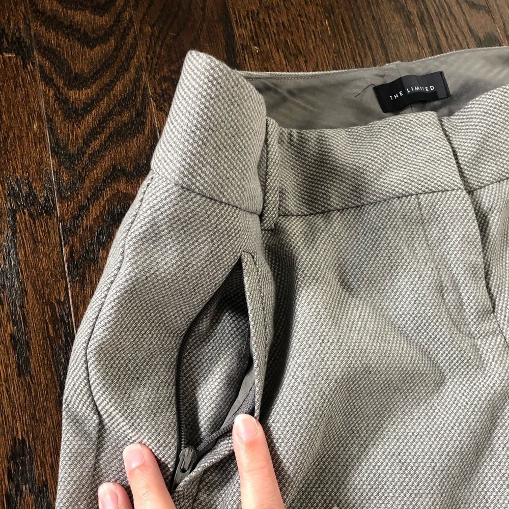 The Limited Women’s 2 Gray/White Tweed Low-Rise Skinny Ankle Dress Pants - EUC! - Picture 8 of 13